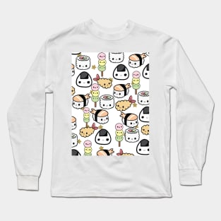 Kawaii Sushi- gold stars Long Sleeve T-Shirt